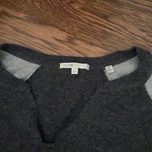 Vince grey colorblock sweater